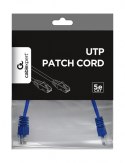 Patch cord kat.5e osłonka zalewana 0.25m niebieski