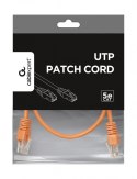 Patch cord kat.5e osłonka zalewana 0.25m pomarańczowy
