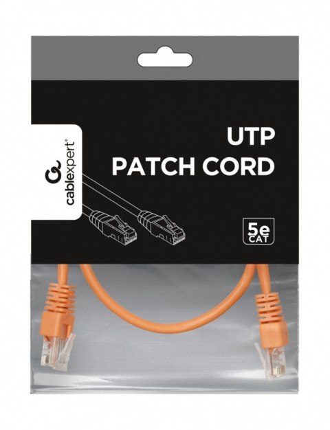 Patch cord kat.5e osłonka zalewana 0.25m pomarańczowy
