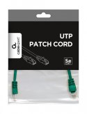 Patch cord kat.5e osłonka zalewana 0.25m zielony