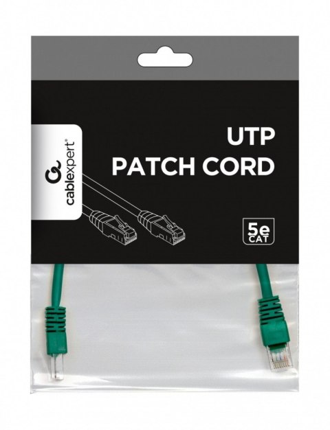 Patch cord kat.5e osłonka zalewana 0.25m zielony