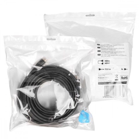 Kabel HDMI v2.0 10m. pozłacany Kabel HDMI v2.0 10m. pozłacany