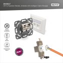 Moduł (gniazdo) Keystone RJ45 (8P8C) kat.6A, STP, ekranowany, stalowy, opaska czarna, beznarzędziowy
