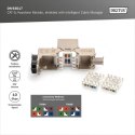 Moduł (gniazdo) Keystone RJ45 (8P8C) kat.6A, STP, ekranowany, stalowy, opaska czarna, beznarzędziowy