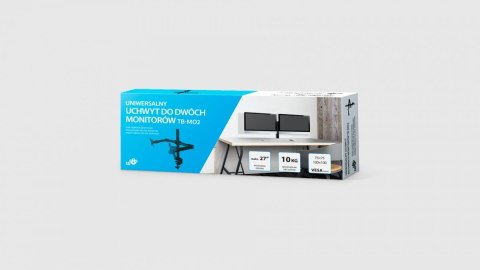 Uchwyt TB-MO2 do dwóch monitorów dwuramienny do 27 cali 10kg VESA 100 Uchwyt TB-MO2 do dwóch monitorów dwuramienny do 27 cali 10kg VESA 100