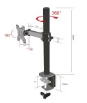 Uchwyt TB-MO1 do monitora jednoramienny do 27" 10kg VESA 100