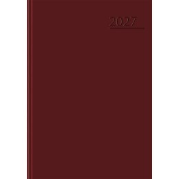 Kalendarz A5 dzienny bordowy BASIC 2027r 400213582 TOP 2000