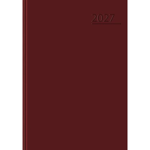 Kalendarz A5 dzienny bordowy BASIC 2027r 400213582 TOP 2000