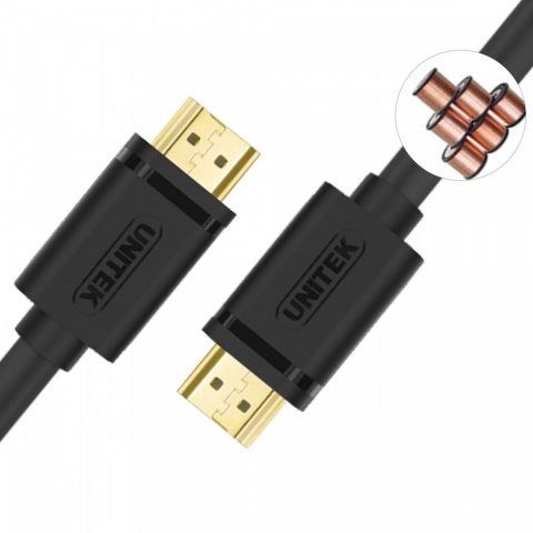 Kabel HDMI M/M 1,5m v2.0, pozłacany, Basic; Y-C137M Kabel HDMI M/M 1,5m v2.0, pozłacany, Basic; Y-C137M