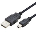 Kabel USB - Mini USB 1m. czarny