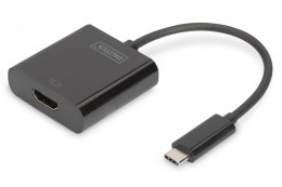 Adapter graficzny HDMI 4K 30Hz UHD na USB 3.1 Typ C, z audio, czarny, dł. 15cm