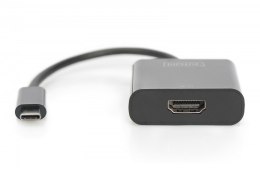 Adapter graficzny HDMI 4K 30Hz UHD na USB 3.1 Typ C, z audio, czarny, dł. 15cm