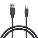 CB-AC1 nylonowy kabel Quick Charge USB C-USB 3.1 | FCP | AFC | 1.2m | 5 Gbps | 3A | 60W PD | 20V