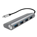 Hub 4xUSB 3.1, USB-C, aluminiowa obudowa