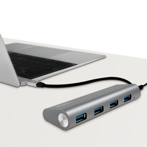 Hub 4xUSB 3.1, USB-C, aluminiowa obudowa Hub 4xUSB 3.1, USB-C, aluminiowa obudowa