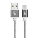 Kabel USB-USB C 1.5m szary sznurek