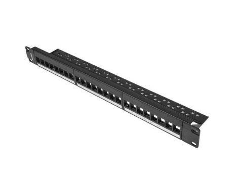 Patch panel pusty 24 porty 1U 19 cali czarny do modułów keystone Patch panel pusty 24 porty 1U 19 cali czarny do modułów keystone