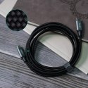 CB-CD6 kabel USB-C - USB-C 2m 60W PD 3A 20V nylonowy oplot czarny