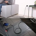CB-CD6 kabel USB-C - USB-C 2m 60W PD 3A 20V nylonowy oplot czarny