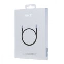 CB-CD6 kabel USB-C - USB-C 2m 60W PD 3A 20V nylonowy oplot czarny