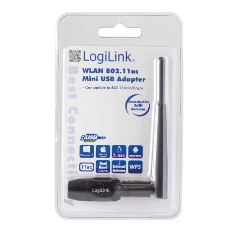 Karta WLAN 802.11ac USB2.0, z anteną Karta WLAN 802.11ac USB2.0, z anteną