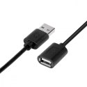 Kabel USB AM-AF 1.8 m przedłużacz czarny