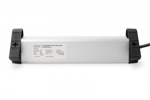 Listwa zasilająca biurowa 45° 4 gniazdowa, 2x USB (5V/2A) z możliwością obrotu o 290° aluminiowa HQ Listwa zasilająca biurowa 45° 4 gniazdowa, 2x USB (5V/2A) z możliwością obrotu o 290° aluminiowa HQ