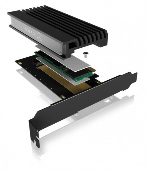 Karta PCIe z gniazdem M.2 M-Key dla jednego dysku SSD M.2 NVMe IB-PCI214M2-HSL