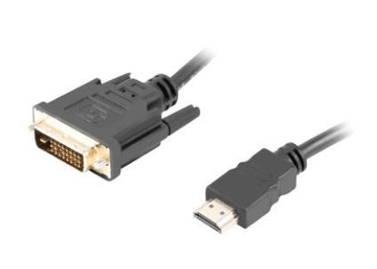 Kabel HDMI(M)-DVI-D(M) DUAL LINK 1.8 M czarny Kabel HDMI(M)-DVI-D(M) DUAL LINK 1.8 M czarny