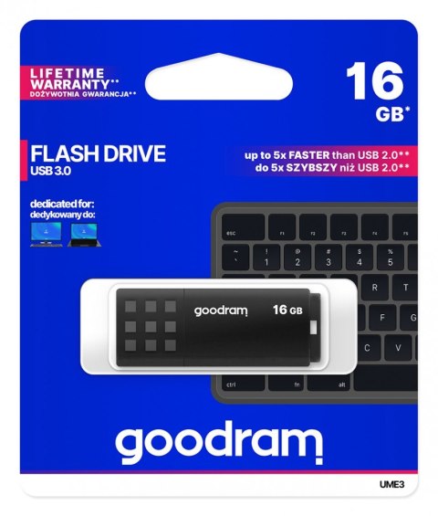 Pendrive UME3 16GB USB 3.0 Czarny