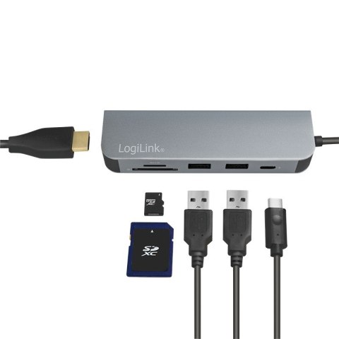 Hub Wielofiunkcyjny USB-C Czytnik kart HDMI PD Hub Wielofiunkcyjny USB-C Czytnik kart HDMI PD