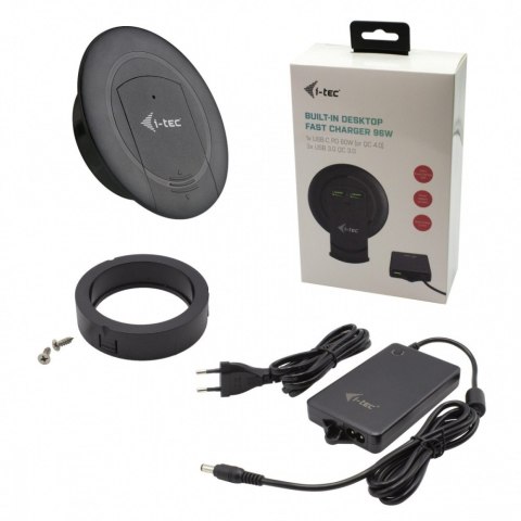 Fast Charger Built-in DesktopUSB-C PD 3.0 + 3x USB 3.0 QC3.0 96W - do zabudowy biurkowej Fast Charger Built-in DesktopUSB-C PD 3.0 + 3x USB 3.0 QC3.0 96W - do zabudowy biurkowej