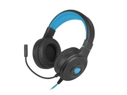 Słuchawki Warhawk RGB dla graczy czarno-niebieskie