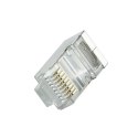 Wtyki RJ45 CAT.6 z osłoną, 100szt., pomarańczowe