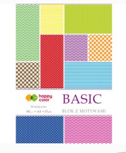 Blok z motywami BASIC 80g. A4 15ark. HA 3808 2030-A Happy Color