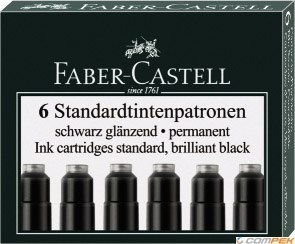Naboje krótkie FC185507(6)czarne FABER CASTEL