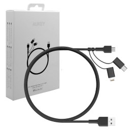 CB-BAL5 3w1 nylonowy kabel Quick Charge micro USB | USB C | Lightning | 1.2m