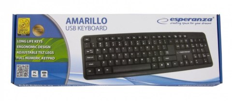 Klawiatura przewodowa standardowa USB AMARILLO Klawiatura przewodowa standardowa USB AMARILLO