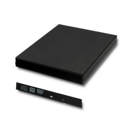 Obudowa/kieszeń na napęd optyczny CD/DVD SATA USB 2.0 12.7mm