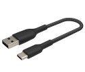 Kabel Braided USB-C USB-A 15cm czarny