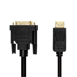 Kabel DisplayPort 1.2 do DVI 24+1, 1m, Czarny