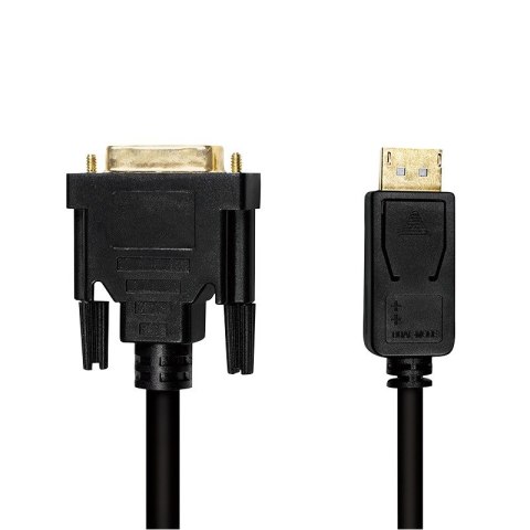 Kabel DisplayPort 1.2 do DVI 24+1, 1m, Czarny Kabel DisplayPort 1.2 do DVI 24+1, 1m, Czarny