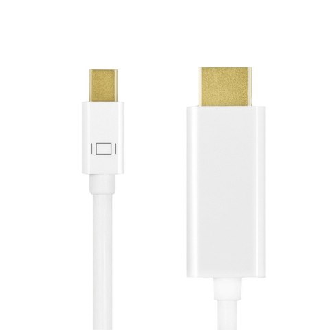 Kabel mini DisplayPort do HDMI,4K 1m Biały Kabel mini DisplayPort do HDMI,4K 1m Biały