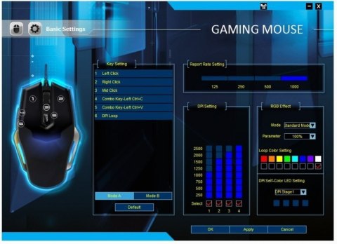 Gamingowa mysz optyczna USB Falcon Gamingowa mysz optyczna USB Falcon