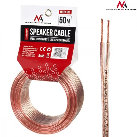Kabel głośnikowy 50m MCTV-511 2x1.5mm2 Kabel głośnikowy 50m MCTV-511 2x1.5mm2
