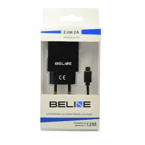 Ładowarka sieciowa 2xUSB + USB-C 2A czarna Ładowarka sieciowa 2xUSB + USB-C 2A czarna