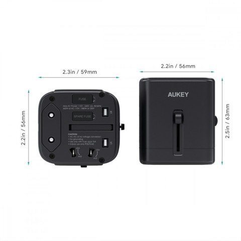 PA-TA01 Black uniwersalny podróżny adapter sieciowy 2xUSB+1xUSB C | 7.8A | pasuje w 150 krajach PA-TA01 Black uniwersalny podróżny adapter sieciowy 2xUSB+1xUSB C | 7.8A | pasuje w 150 krajach