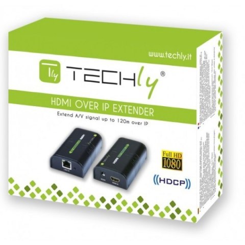 Extender/odbiornik HDMI po skrętce Cat.5e/6/6a/7 do 120m, over IP, czarny Extender/odbiornik HDMI po skrętce Cat.5e/6/6a/7 do 120m, over IP, czarny