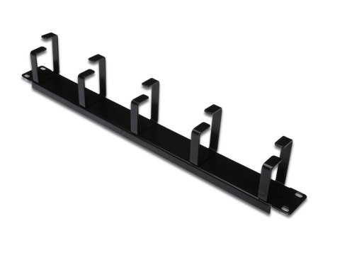 Organizer kablowy poziomy typu RING 19" 1U 40x483x60mm czarny Organizer kablowy poziomy typu RING 19" 1U 40x483x60mm czarny