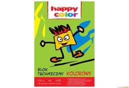 Blok techniczny kolorowy A3, 170g, 10 ark, Happy Color HA 3550 3040-09